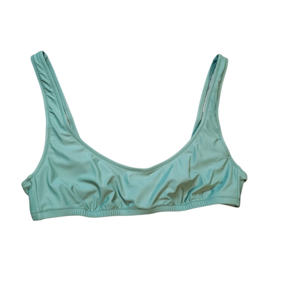 J. Crew Green Bralette Sporty Bikini Top NEW - Picture 1 of 5
